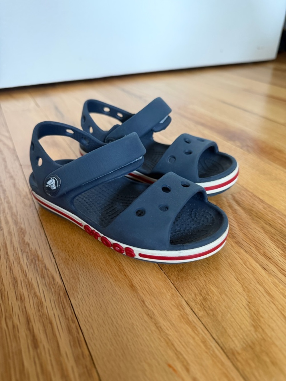 CrocsKids Navy Strap Sandals